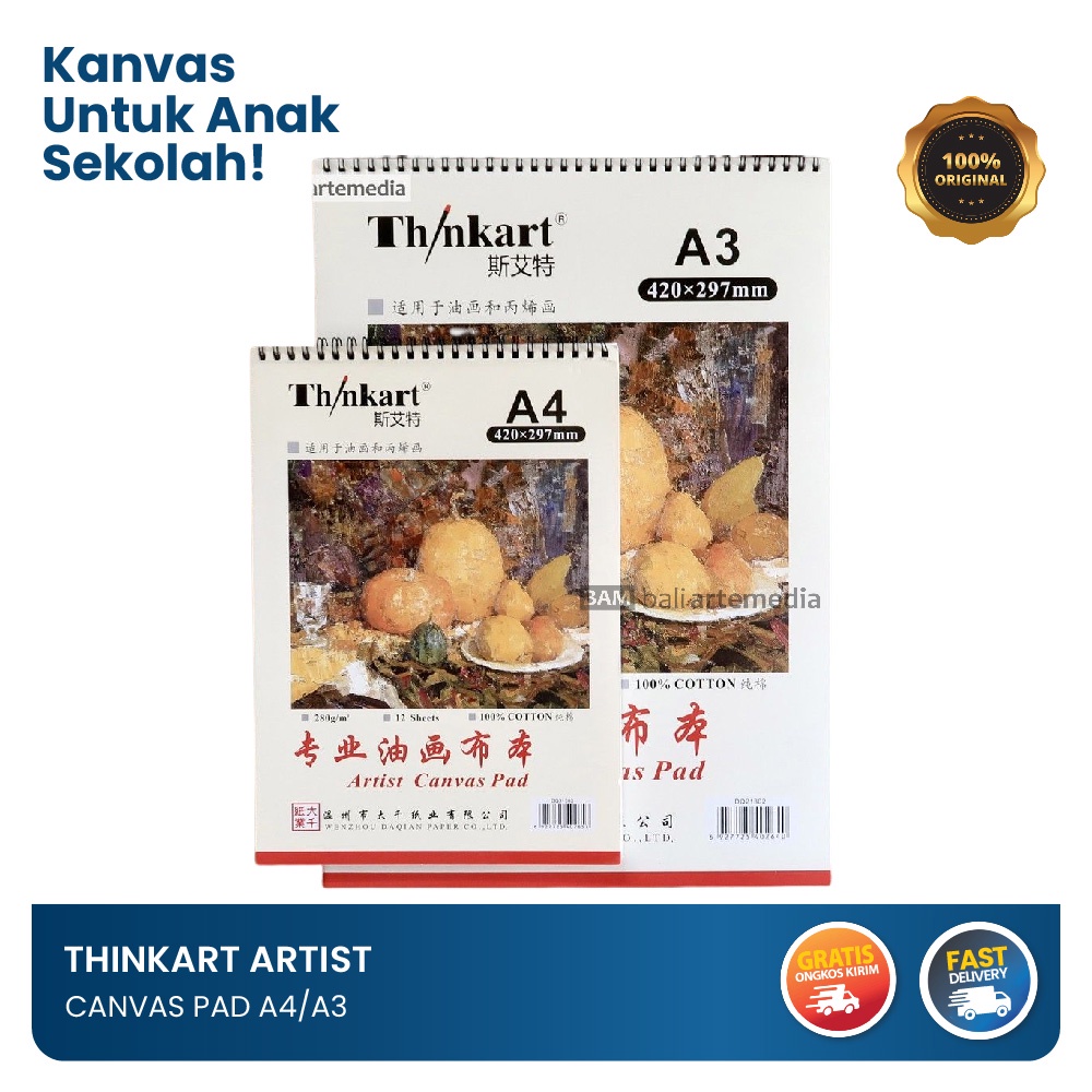 Thinkart Artist Canvas Pad A4 / A3