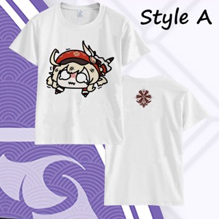 Genshin Impact T shirt Short Sleeve T shirt summer Tops for men and women Cosplay Klee Paimon print Casual Loose T _03