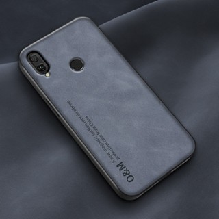 แฟชั่น นิ่ม TPU กันกระแทก เคส Huawei Y9 2019 ผิวสัมผัส หนัง PU เคสป้องกันด้านหลัง แบบเต็ม