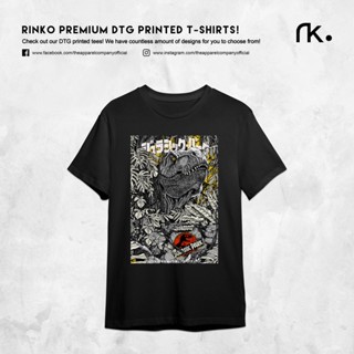 เสื้อยืดลําลอง ผ้าฝ้าย 100% แขนสั้น คอกลม พิมพ์ลายโลโก้ Jurassic Park DTG สไตล์วินเทจ แฟชั่นคลาสสิก สําหรับผู้ชาย