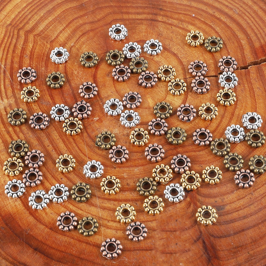 [6X2mm] Azusa Alloy Receptacle diy สร้อยข้อมือลูกปัด String Spacer ทําลูกปัดจี้อุปกรณ์เสริม