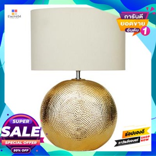 Lamp โคมไฟตั้งโต๊ะ (E27x1) LUZINO รุ่น MS1007 ขนาด 40 x 40 x 57.5 ซม. สีครีม - ทองTable Lamp (E27x1) LUZINO MS1007 Size