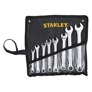 COMBINATION ชุดประแจแหวนข้างปากตาย STANLEY 8 ชิ้นCOMBINATION WRENCH SET STANLEY 8PCS