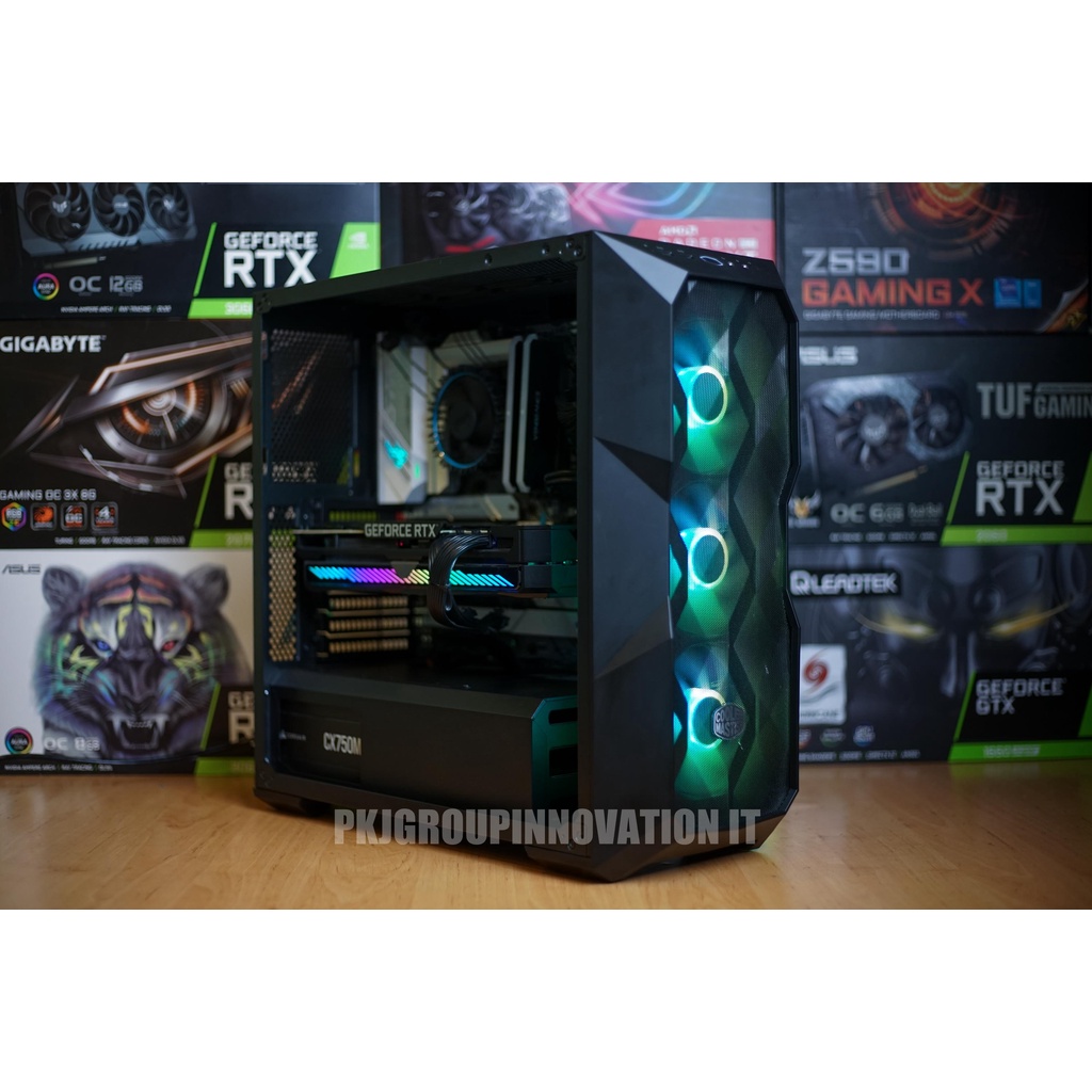 คอมเล่นเกมมือสอง Cooler Master i7-12700F RAM 16 GB SSD 500 GB RTX 3070Ti