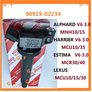 คอยล์จุดระเบิด สําหรับ TOYOTA 90919-02234 ALPHARD V6 3.0 MNH10 MNH15 HARRIER 3.0 V6 MCU10 MCU35 ESTIMA V6 3.0 MCR30 40 LEXUS MCU10 15 30