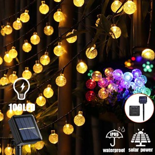 ✼♗พร้อมส่ง โซล่าเซลล์ โคมไฟ 20/30/50/100 LED ไฟตกแต่ง ไฟแต่งสวน ไฟปิงปอง ต่อหลายๆชุดได้ไม่ต้องเดินสาย