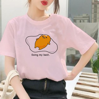 เสื้อยืด โอเวอร์ไซซ์ ลายไข่ขี้เกียจ Jumbo Gudetama น่ารัก สีชมพู สําหรับผู้หญิง_07