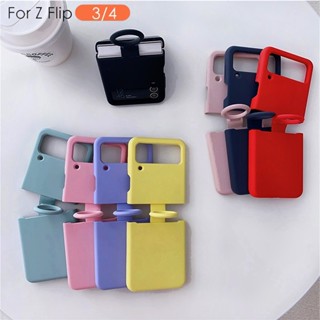 Candy Color Ring Case Shockproof Cover for Samsung Galaxy Z Flip 3 4 5G