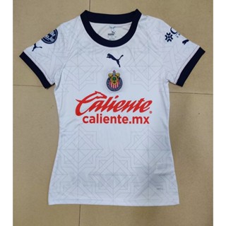 เสื้อกีฬาแขนสั้น ลายทีมชาติฟุตบอล Chivas 22 23 ชุดเยือน คุณภาพสูง สําหรับผู้หญิง