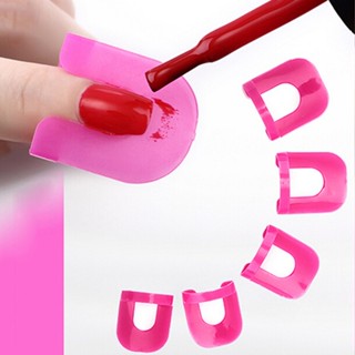 【AG】26x Nail Polish Edge Anti-Flooding Template Clip + Pc Sticker Tool Set