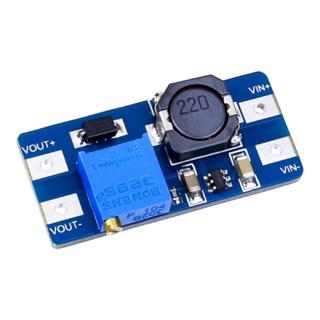 MT3608 2A โมดูลเพิ่มแรงดัน 2-24 V เป็น 5V-28V 2A Max DC-DC Step Up Power Module Booster Power Module