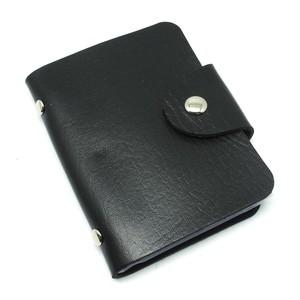 24 in 1 ATM Card Wallet 24 Slot Leather Card Wallet - สีน้ําตาล