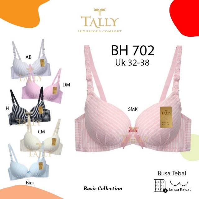 สนิทสนม BRA BH 702 I CUP B | ไม่มีลวด | บิ๊กโฟมขนาดกลาง I SIZE 34-38