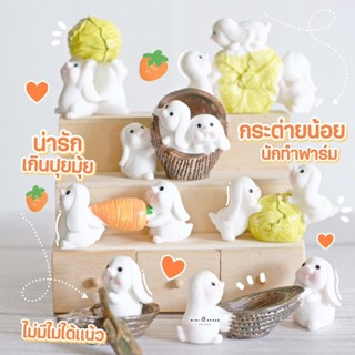 MS5284 ตุ๊กตากระต่ายจิ๋วชุดพายเรือ ตุ๊กตาตกแต่งกระถาง (พร้อมส่งจากไทย)