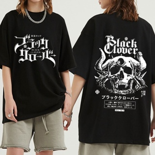 Black Clover Double-sided Printing Funny Anime T-shirt Men Harajuku Graphic T Shirt Streetwear Cool Tshirt Hip Hop _01