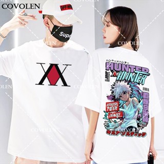 Fashion Casual Anime Graphic tees Unisex white oversize street wear t shirt Killua Gojo Deku Luffy_05