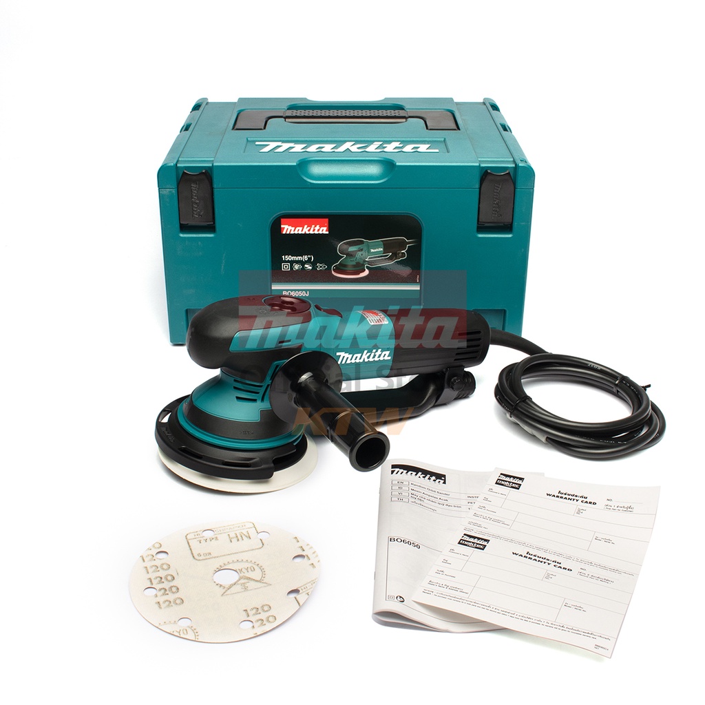 MAKITA เครื่องขัดกระดาษทรายกลมสั่นสุ่ม 6 นิ้ว กำลังไฟ 750 วัตต์ รุ่น BO-6050J ความเร็วการขัด 1,600 - 6,800 OPM (มากีต้า)