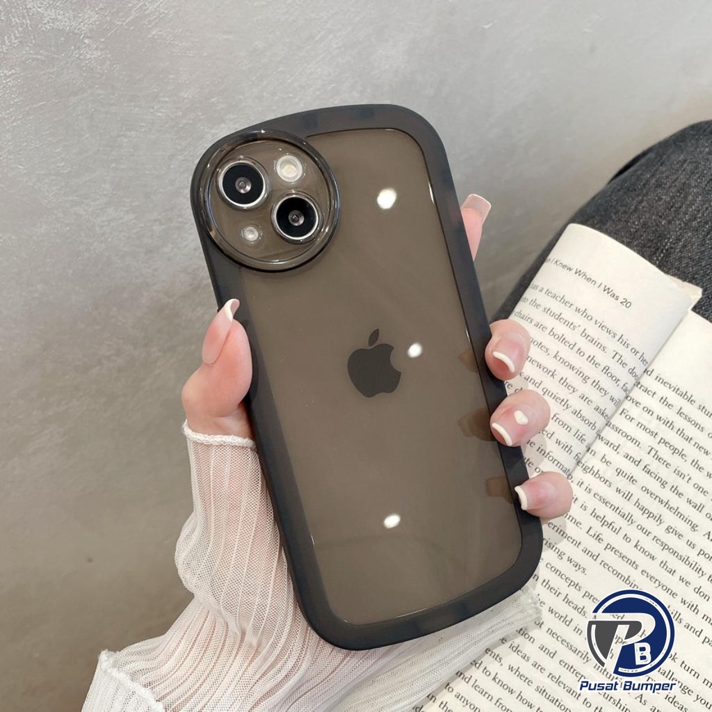 สีดํา TRANSPARENT CLEAR SOFTCASE รูปไข่สําหรับ XIAOMI REDMI 6A 8 8A PRO 9 PRIME 9T 9A 9C 10A 10C C40