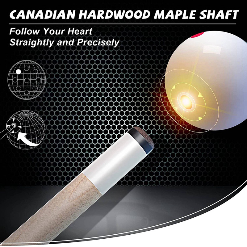 ในสต็อก-1 ชิ้น Pool Cues,57 นิ้ว Cue Sticks ไม้เมเปิ้ลบิลเลียด Cue Stick สําหรับผู้เล่นบิลเลียดมืออาชีพ ราคา ถูกที่สุด ดีลบีเคเค แกลเลอรีภาพที่ 8