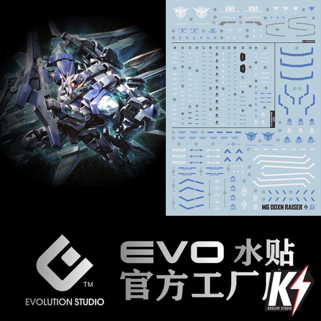 Waterdecal EVO MG OO XN Raiser OOR #ดีคอลน้ำสำหรับติดกันพลา กันดั้ม Gundam พลาสติกโมเดลต่างๆ