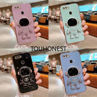 เคส Oppo Realme Narzo 50 เคส Realme 8i Cover Realme C2 เคส Realme C30 Case Realme C30S Case Realme C33 Case Realme Narzo 50i Prime Casing Luxury Cute Silicone 3D Astronaut Stand Phone Cover Case โทรศัพท์มือถือ ซิลิโคน ลายนักบินอวกาศ พร้อมขาตั้ง หรูหรา