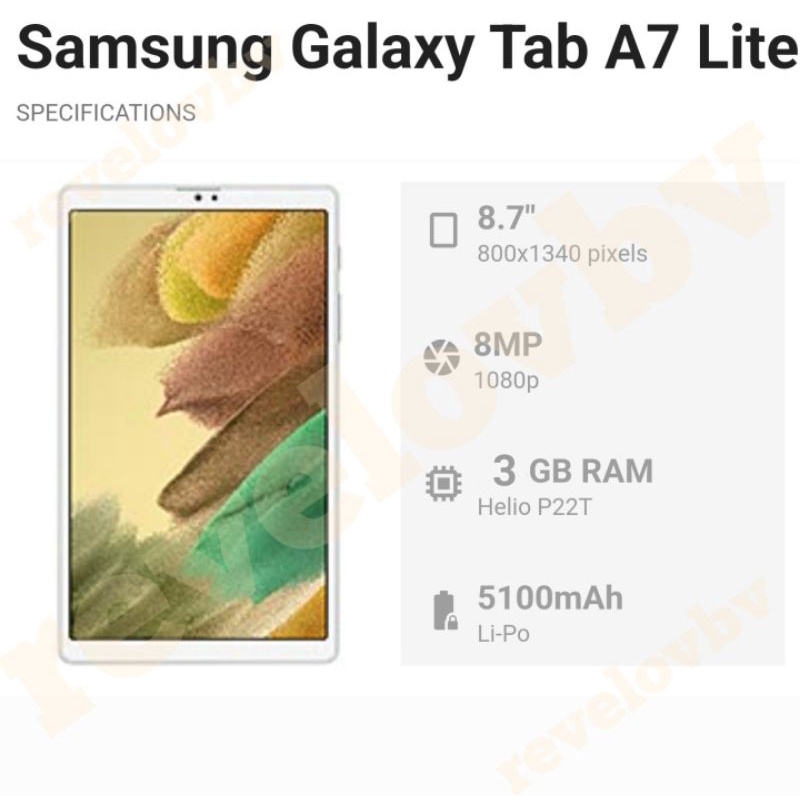 Galaxy Tab A7 Lite LTE SM-T225 ตัวเลือก