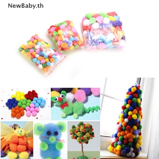 Newbaby ปอมปอม แบบนุ่ม คละสี 10 มม. 20 มม. 30 มม. 40 มม. สําหรับเด็ก 100 ชิ้น TH