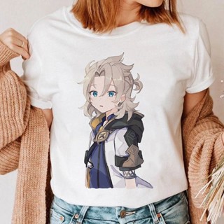 Genshin Impact T Shirt Hot Game Graphic Tees Kawaii Cartoon Albedo Tshirt Funny_03