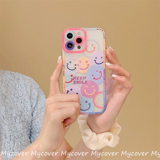เคสโทรศัพท์มือถือ ซิลิโคนนิ่ม กันกระแทก ลาย Keep Smile Good Luck สําหรับ Iphone 11 12 13 14 Pro Max X Xr Xs 8 7 6 Plus SE 2020