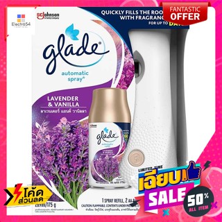 Glade(เกลด) เกลด ออโตเมติค สเปรย์ปรับอากาศ กลิ่นลาเวนเดอร์ แอนด์ วานิลลา 175 ก. Glade Automatic Air Freshener Spray Lave