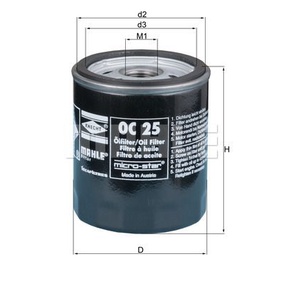 กรองเครื่อง BMW SERIES 3 E21 E30 SERIES 5 E12 E28 M10 B16 B18 B20 S14 B23 B25 MAHLE