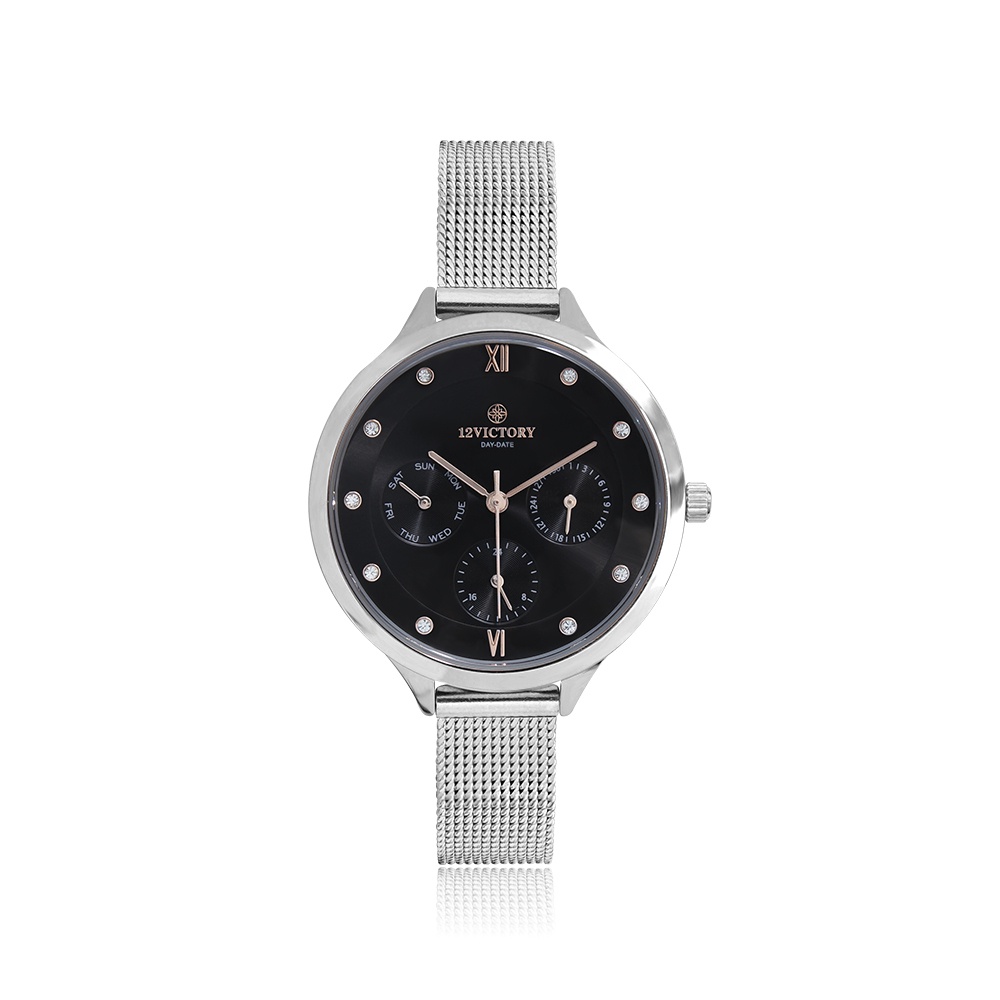12VICTORY LWA0178-ABA นาฬิกาผู้หญิง ประดับคริสตัลนำเข้าจากประเทศออสเตรีย