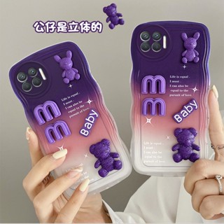 เคสโทรศัพท์มือถือแบบนิ่ม ลายหมีคิวบิก สําหรับ OPPO Reno Reno2Z Reno 2F Reno 4F Reno 5F Reno 4 4G Reno 5 4G Reno 6 5g Reno 7 4G Reno 8 4G