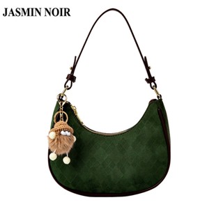 Jasmin NOIR กระเป๋าสะพายไหล่ กระเป๋าถือ หนังนิ่ม ลายดวงจันทร์ เรียบง่าย สําหรับสตรี