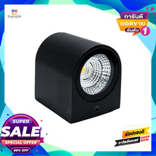 Wall โคมไฟผนังภายนอกอลูมิเนียม (LED 5 วัตต์) WW W.L.LIGHTING รุ่น WL-B111-3W/30K(BK) ขนาด 8x8x7 ซม. สีดำAluminum Outdoor