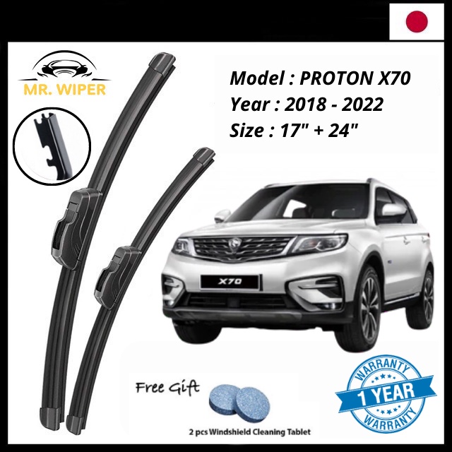 MR WIPER PROTON X70 (2018-2024) MR WIPER JAPAN TECHNOLOGY WIPER BLADE WINDSCREEN WIPER