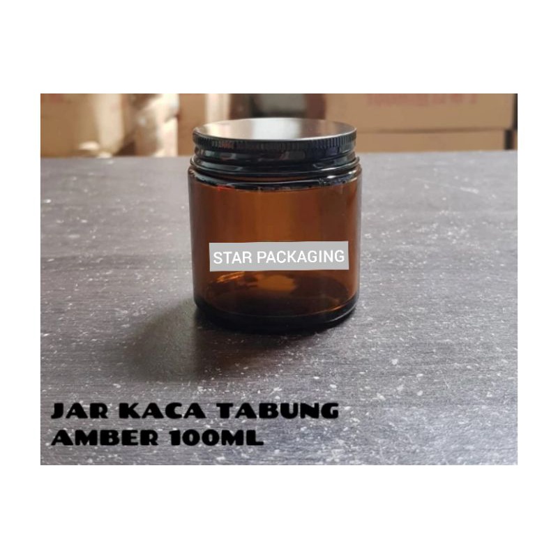LILIN ครีม 100Gr ช็อกโกแลตหม้อครีม 100 กรัม Amber หม้อแก้ว Jar แก้ว 100Gr Amber หม้อครีม 100 Gr Jar 