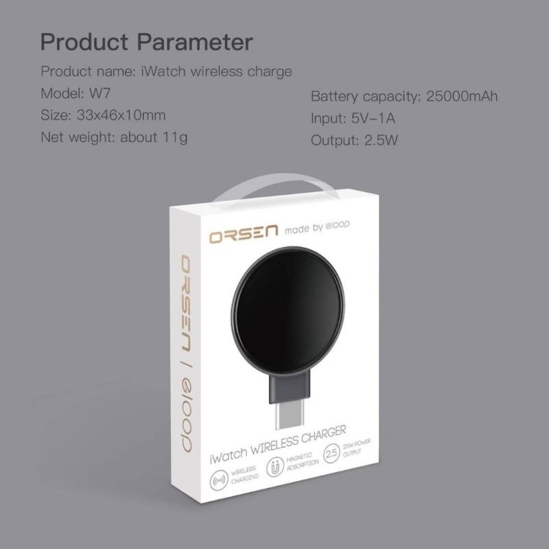ORSEN W7 By eloop Wireless Charger ที่ชาร์จนาฬิกา #8