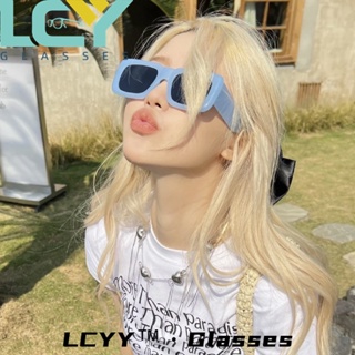 Lcyy2023 ใหม่ แว่นตากันแดดแฟชั่น ขากว้าง ทรงสี่เหลี่ยม สไตล์ยุโรปและอเมริกา 9094