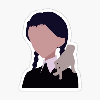 สติ๊กเกอร์กันน้ำ สติ๊กเกอร์ติดรถ แม่เหล็กติดตู้เย็น Wednesday Addams Jenna Ortega WEDA77