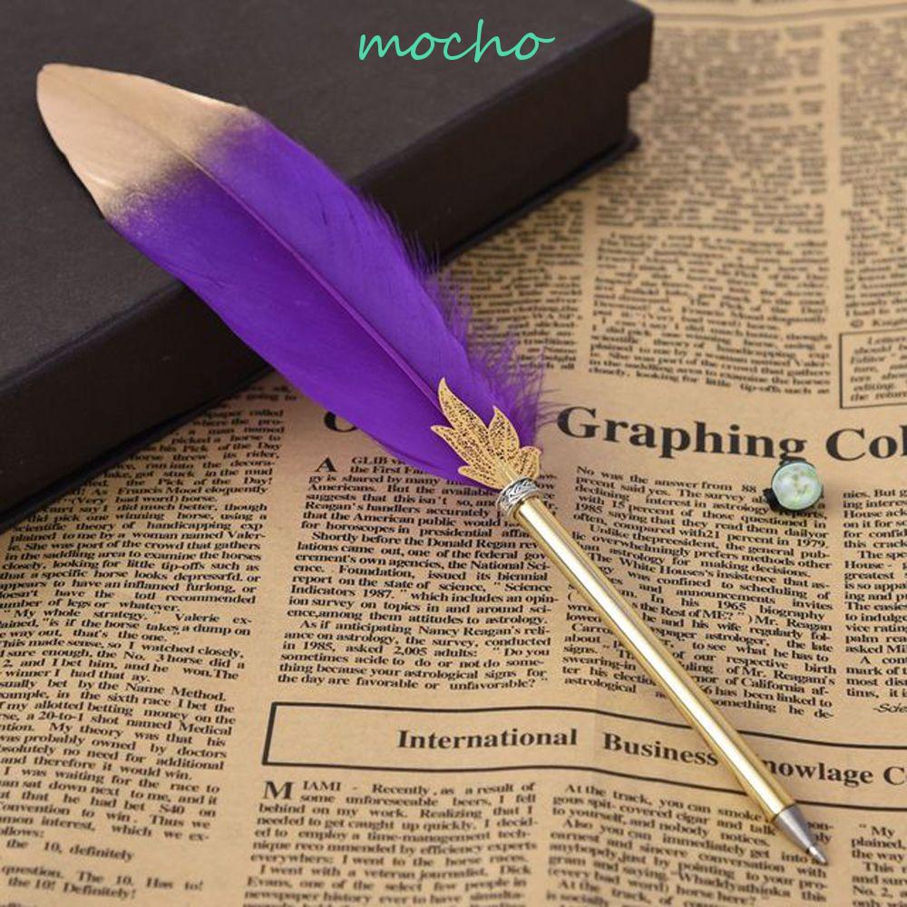 Mocho ปากกาลูกลื่น ขนนก 0.5 มม. สร้างสรรค์ ของขวัญนักธุรกิจ สําหรับนักเรียน