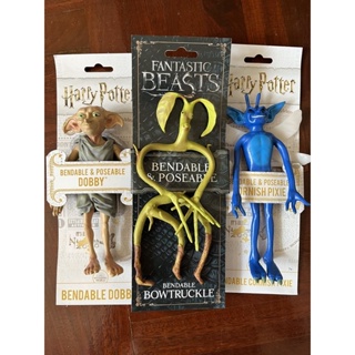 Harry potter bendable Cornish Pixie / bendable Dobby &amp; bendable bowtruckle งาน noble collection แฮร์รี่พอตเตอร์