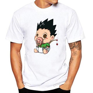 เสื้อยืดครอปเสื้อยืด ผ้าฝ้าย พิมพ์ลาย Hunter X Hunter Gon Freecss Killua Zoldyck สําหรับผู้ชายS-5XL_02