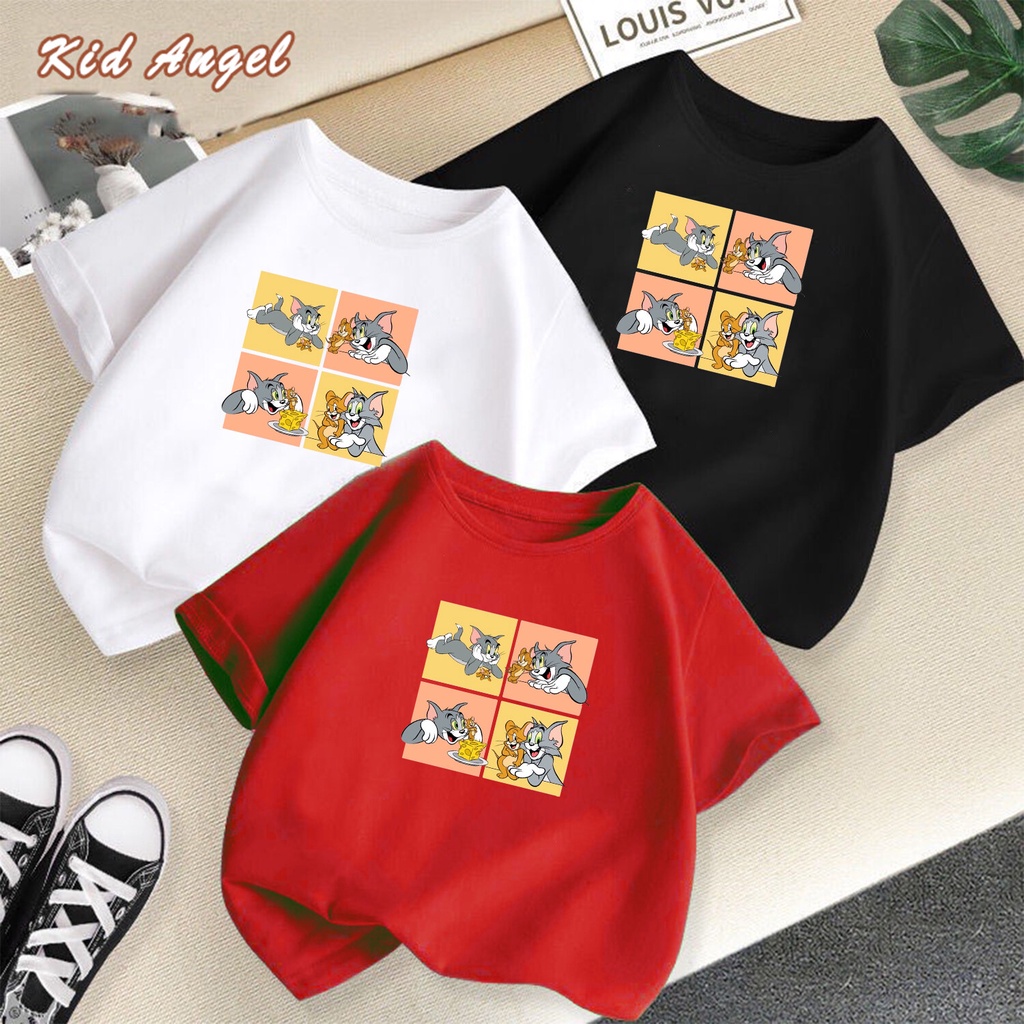 เสื้อยืดเด็ก TomAndJerry ทอมแอนด์เจอร์รี่ การ์ตูน ชาย/หญิง เสื้อแฟชั่น ฤดูร้อน สําหรับเด็กอายุ 2-9 ขวบ เสื้อผ้าเด็ก