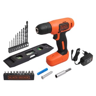 CORDLESS สว่านไร้สาย (พร้อมแบตเตอรี่) BLACK&amp;DECKER BDCD8HDPK-B1 10 มม. 7.2 โวลต์CORDLESS DRILL (BATTERY INCLUDED) BLACK&amp;