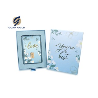 ทองคำแท่ง 96.50% น้ำหนัก ครึ่งสลึง GCAP GOLD ลาย Love Gift Set ทองคำ ทองเเท้ ของขวัญ