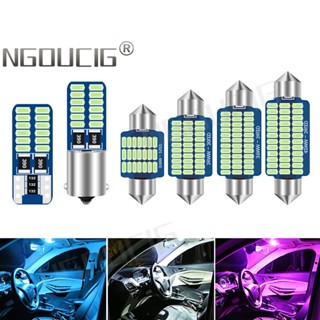 Ngoucig หลอดไฟอ่านหนังสือ LED T10 BA9S T4W 31 มม. 28 มม. 36 มม. 39 มม. 41 มม. 194 W5W C3W C5W C10W สําหรับติดป้ายทะเบียนรถยนต์