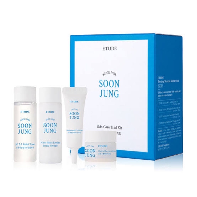 Etude House Soon Jung Skin Care Trial Kit New