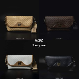 โปรส่งด่วนฟรี กระเป๋า HOBS (100% Genunie) monogram 12monkey สะพายข้าง  พร้อมส่ง