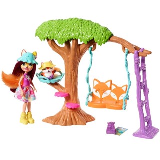 Enchantimals ตุ๊กตา เอนเชนติมอล สุนัขจิ้งจอกเล่นชิงช้า Felicity Fox Doll Adventures Playset ของแท้